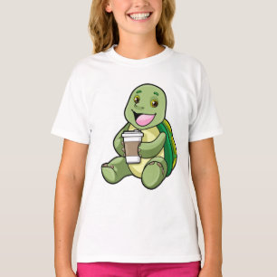 Turtle med Snäcka och kaffe att gå T Shirt