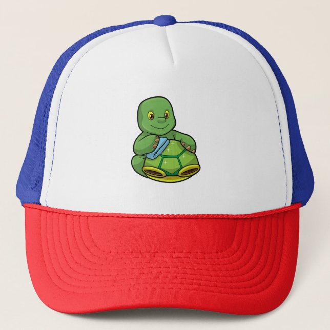 Turtle med Snäcka och Städning Keps (Framsida)