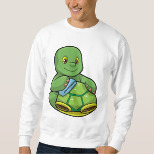 Turtle med Snäcka och Städning Lång Ärmad Tröja