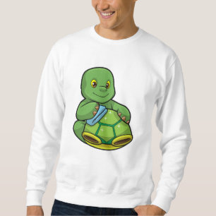 Turtle med Snäcka och Städning Lång Ärmad Tröja