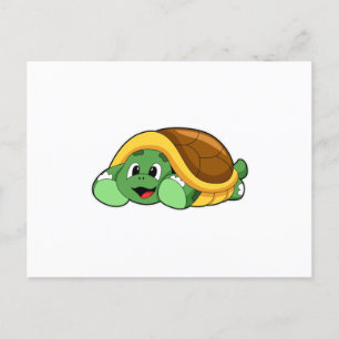 Turtle med Snäcka som Blanket Vykort