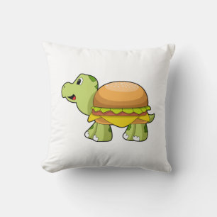 Turtle med Snäcka som Burger.PNG Kudde