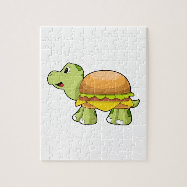 Turtle med Snäcka som Burger.PNG Pussel (Vertikal)