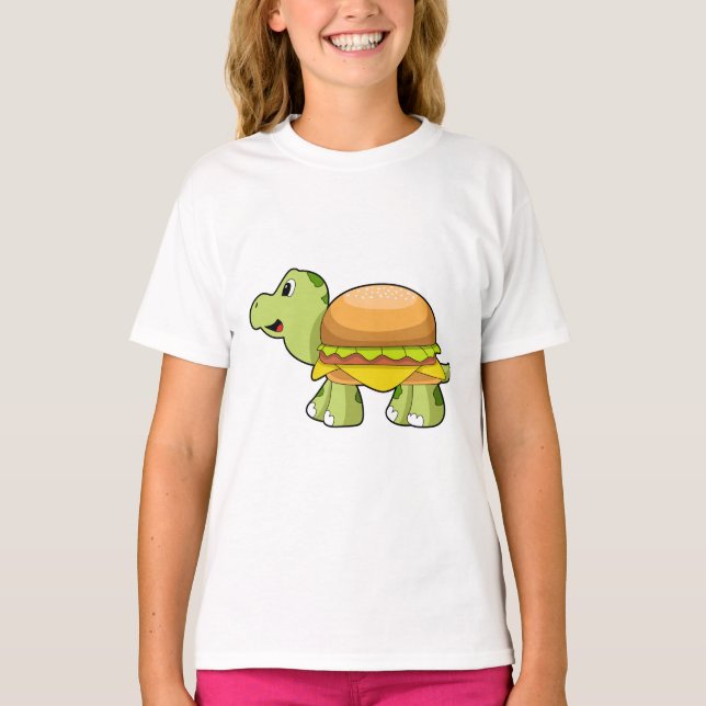 Turtle med Snäcka som Burger.PNG T Shirt (Framsida)