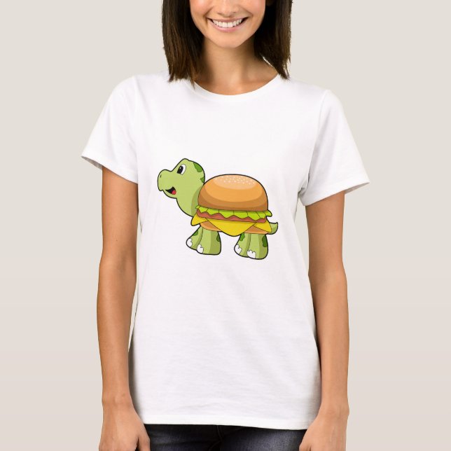 Turtle med Snäcka som Burger.PNG T Shirt (Framsida)