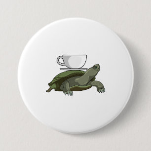 Turtle med Tekopp Knapp