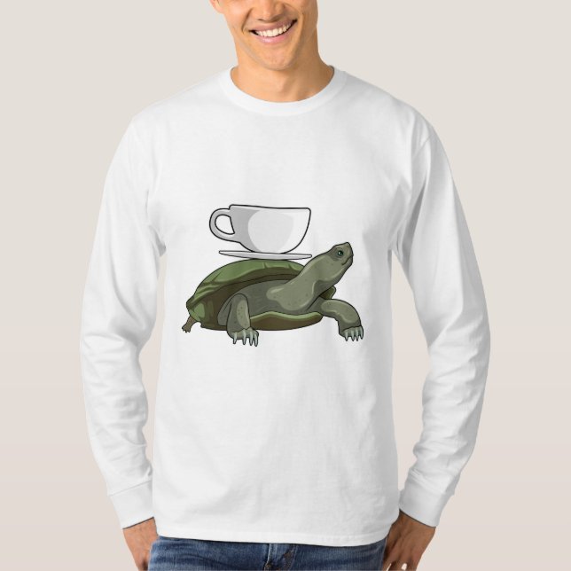 Turtle med Tekopp T Shirt (Framsida)
