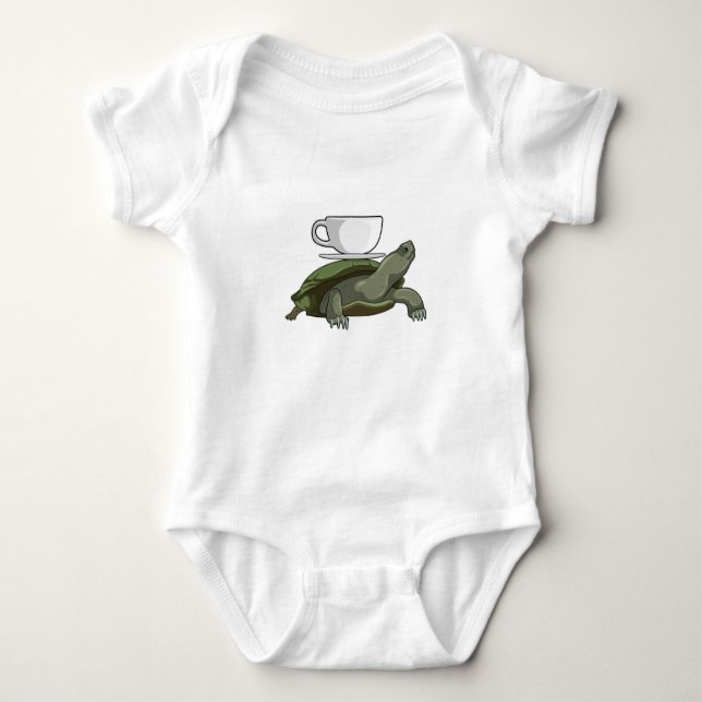 Turtle med Tekopp T Shirt (Framsida)