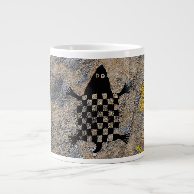 Turtle Mimbres Pottery Design Jumbo Mugg (Framsidan)