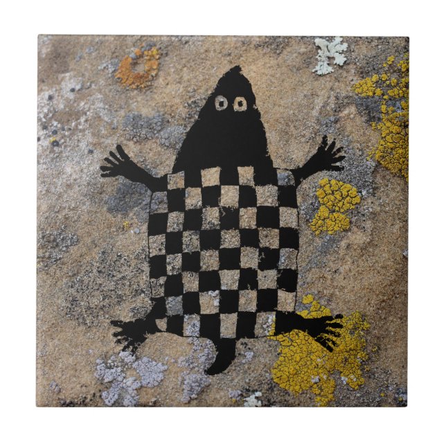 Turtle mimbres Pottery Design Kakelplatta (Framsidan)