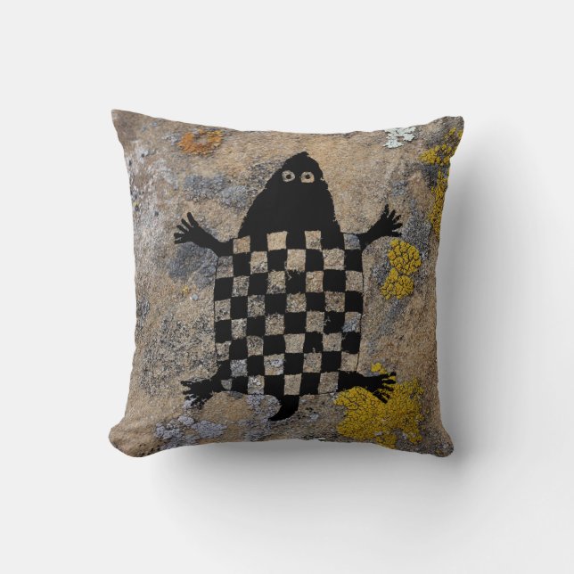 Turtle Mimbres Pottery Design Kudde (Framsida)