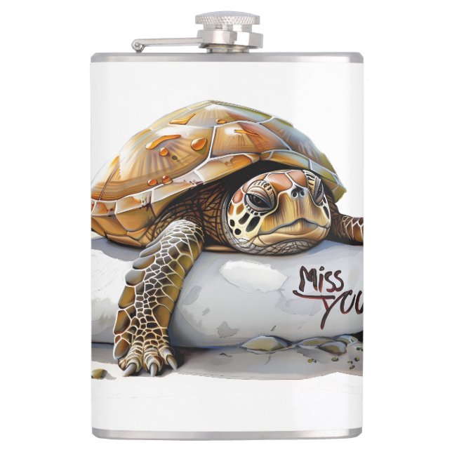 Turtle Miss You Flask Fickplunta (Framsidan)