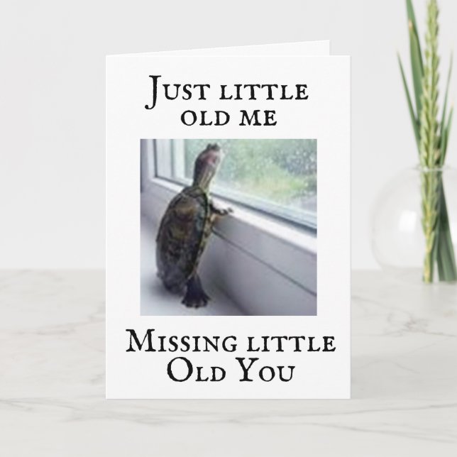 **TURTLE MISSLYCKAR DIG PÅ BIRTHDAG** KORT (Framsida)