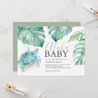Turtle Monstera Lämnar Baby Shower