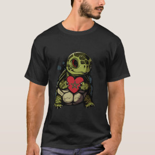 Turtle Moroccan-Pridet Marocko Flagga marockanska T Shirt