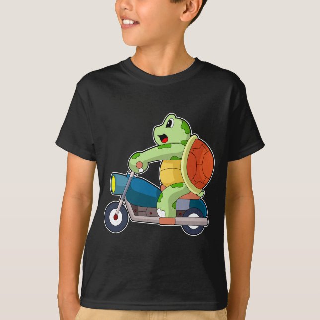 Turtle Motorcykel T Shirt (Framsida)