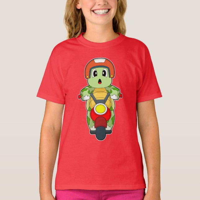 Turtle Motorcykel T Shirt (Framsida)