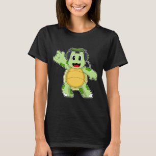Turtle Musician Headphone Music T Shirt