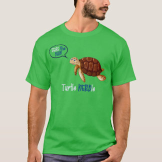 Turtle Nerdle på Ocean Blue T Shirt