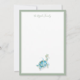 Turtle Notecs, vattenfärgad jul Anteckningskort