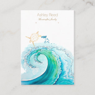 Turtle Ocean Inspired Jewelry Visning Card Visitkort