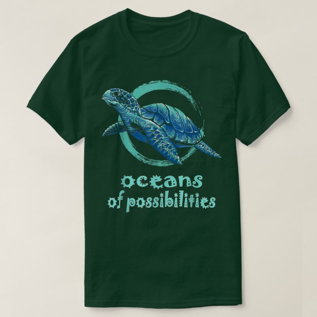 Turtle Oceans of Postives Sommarläsning 2022 T Shirt (Design framsida)