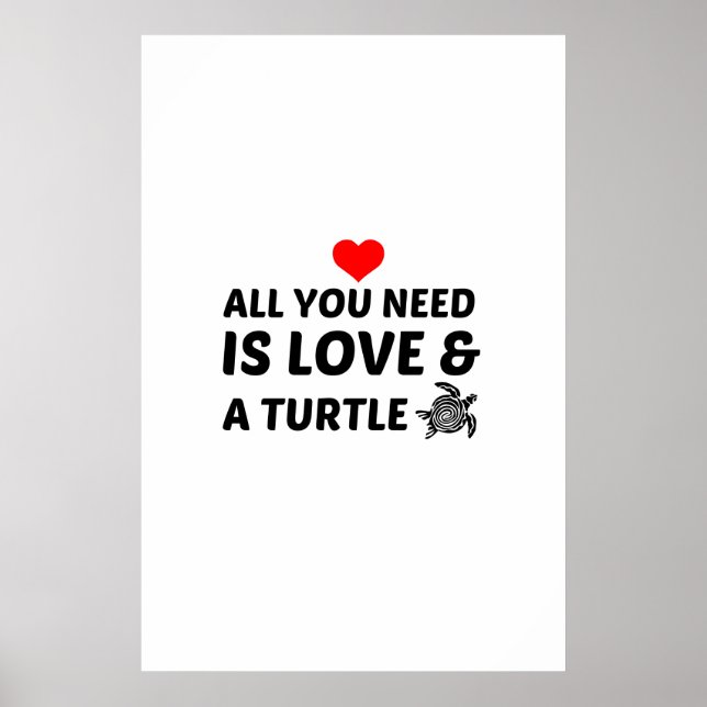 TURTLE OCH KÄRLEK POSTER (Framsidan)