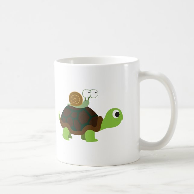 Turtle och Snigel Kaffemugg (Höger)