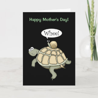 Turtle och snigel Whee! Mors dag-kort. Kort