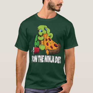 Turtle On A Diet Eats Pizza Im On The Ninja Diet 3 T Shirt