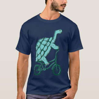 Turtle on cykel t shirt