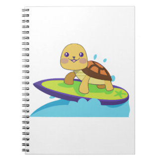 Turtle on surfboard anteckningsbok