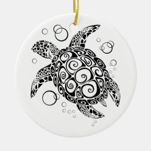 Turtle Ornament, Spara the Turtles, Sea Turtle Julgransprydnad Keramik