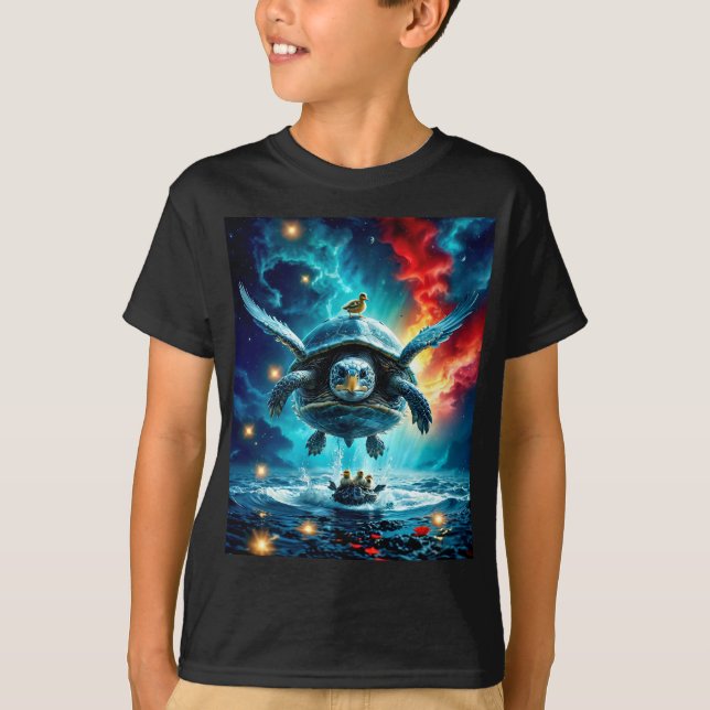 Turtle på en Uppdrag T Shirt (Framsida)