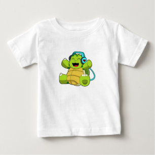Turtle på Music med hörlurar T Shirt