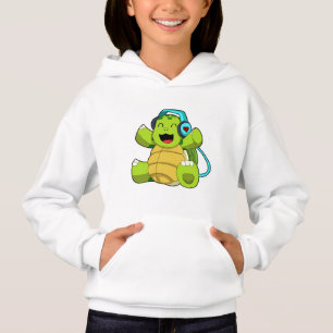Turtle på Music med hörlurar T Shirt
