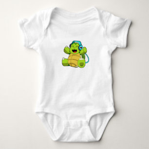Turtle på Music med hörlurar T Shirt