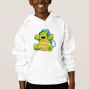 Turtle på Music med hörlurar T Shirt