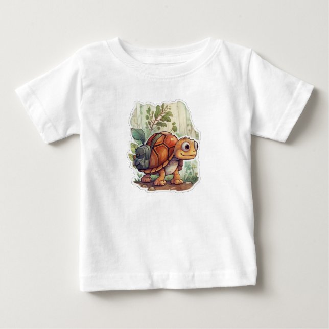 Turtle på rundtur t shirt (Framsida)