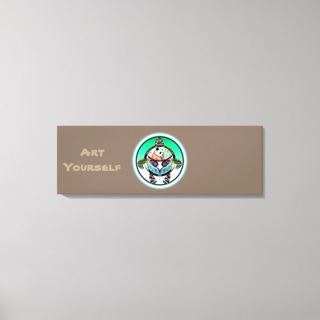 Turtle Panda Canvastryck (Framsida)