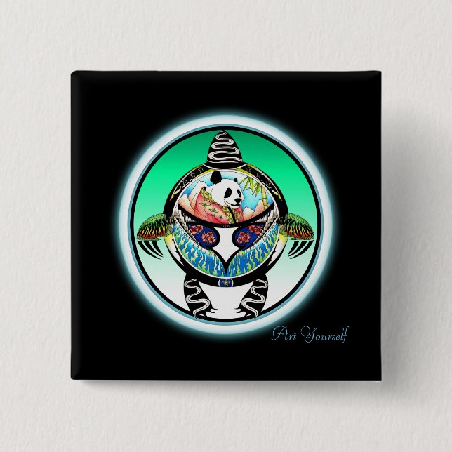 Turtle Panda Knapp (Framsida)