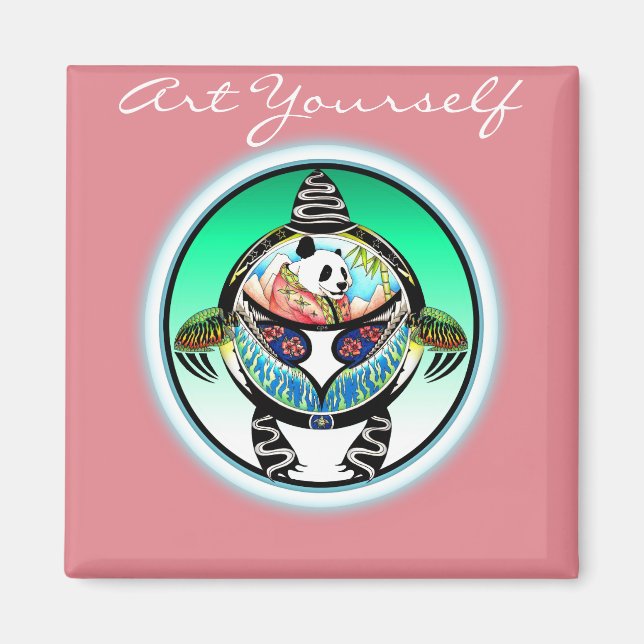 Turtle Panda Magnet (Framsidan)