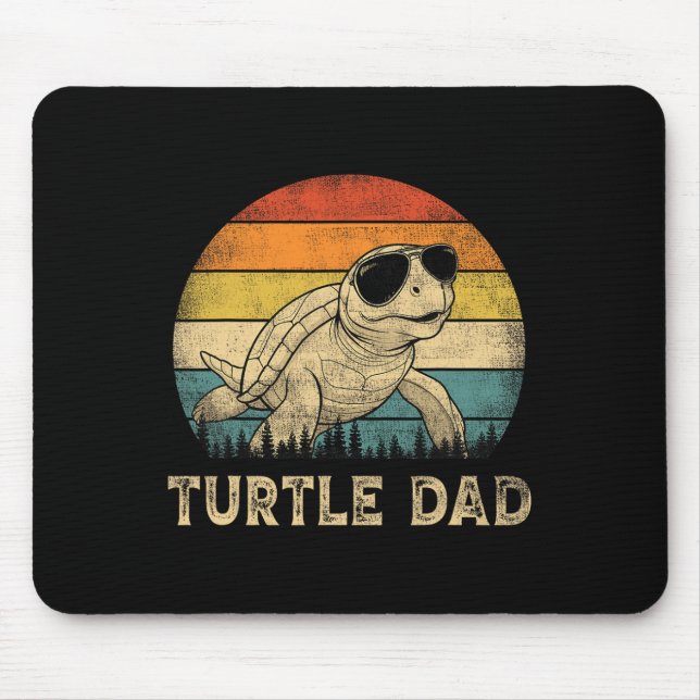 Turtle Pappa Sköldpadda Älskare Pappa Fars Dag  Musmatta (Framsidan)