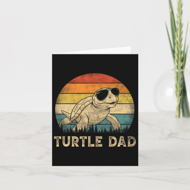 Turtle Pappa Turtle Älskare Pappa Fars Dag  Kort (Framsida)