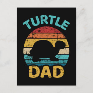 Turtle pappa vintage retro fars dag-gåva vykort