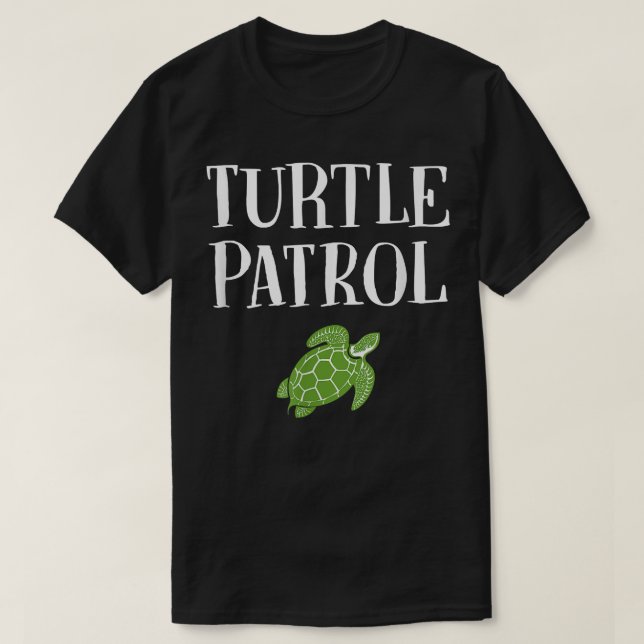 Turtle Patrol Cute Pet Tortoise T Shirt (Design framsida)
