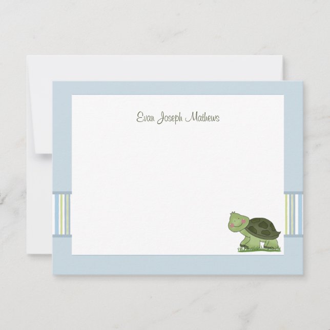 Turtle - Personlig Stationery / Notecard / Tack Inbjudningar (Framsida)