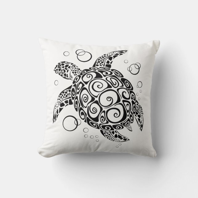Turtle Pillow, Spara, Turtles, Sea Turtle Kudde (Framsida)