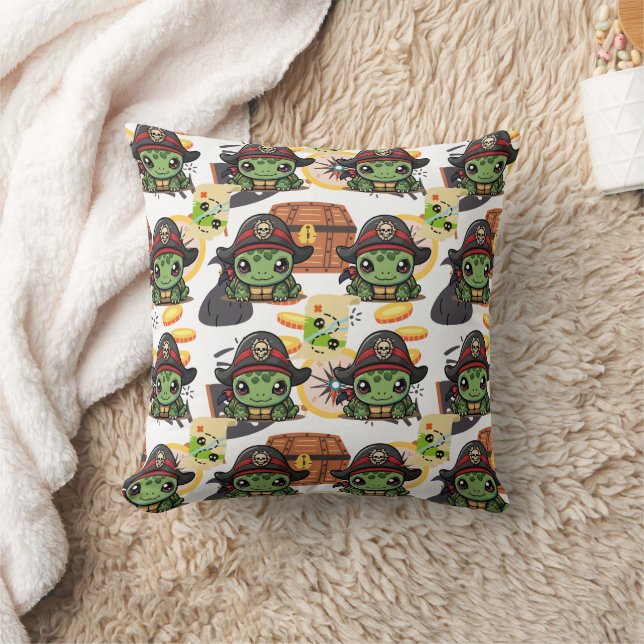 Turtle Pirat Money Kudde (Filt)