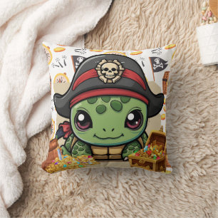 Turtle Pirat Money Kudde